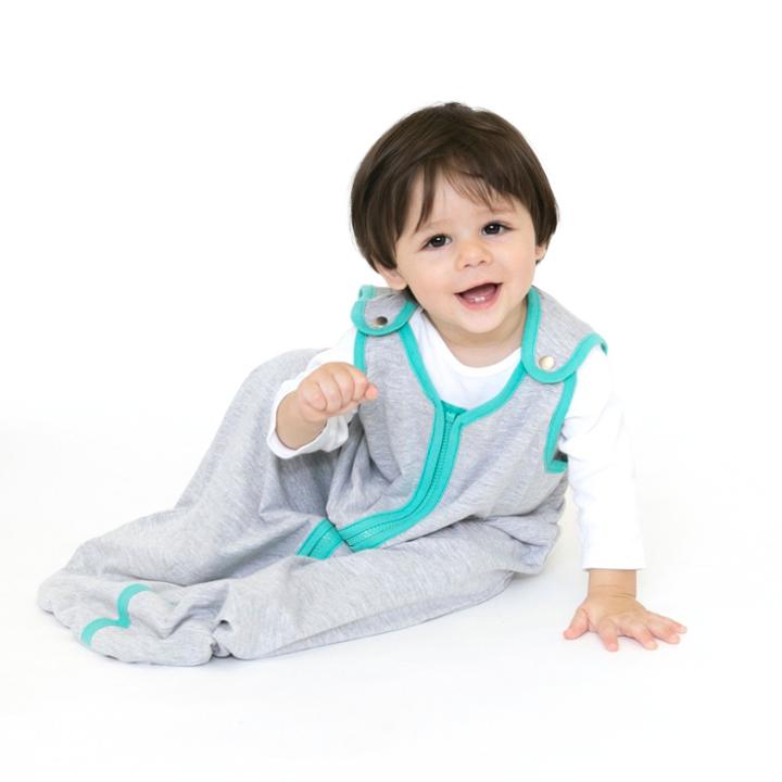 Baby Deedee Swaddle Wrap Wearable Blanket Heather Gray Teal