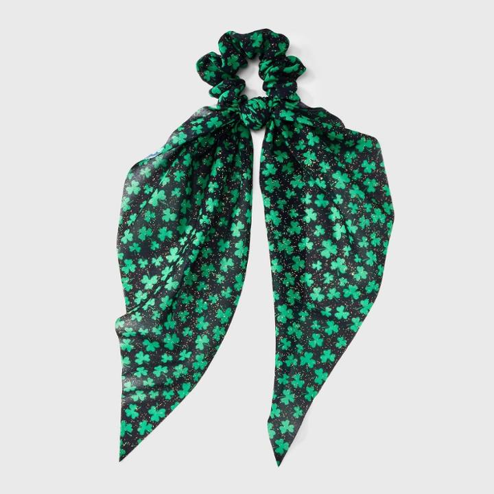 No Brand Glitter Shamrock Tail Hair Twister - Green
