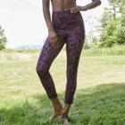 Women's Leopard Print Contour Curvy High-waisted 7/8 Leggings - All In Motion Mulberry