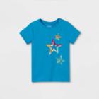 Girls' Flip Sequin Stars Short Sleeve T-shirt - Cat & Jack Dark