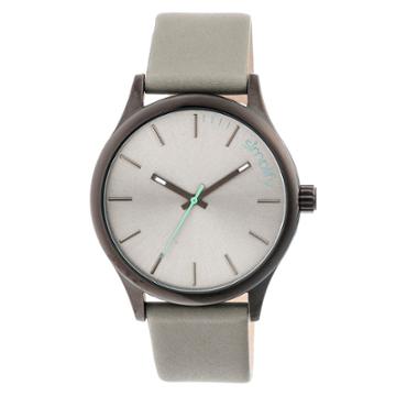Target Simplify The 2400 Men's Leather Strap Watch - Black/gray, Black Onyx