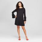 Maternity Ruffle Sleeve Jersey Dress - Isabel Maternity By Ingrid & Isabel Black