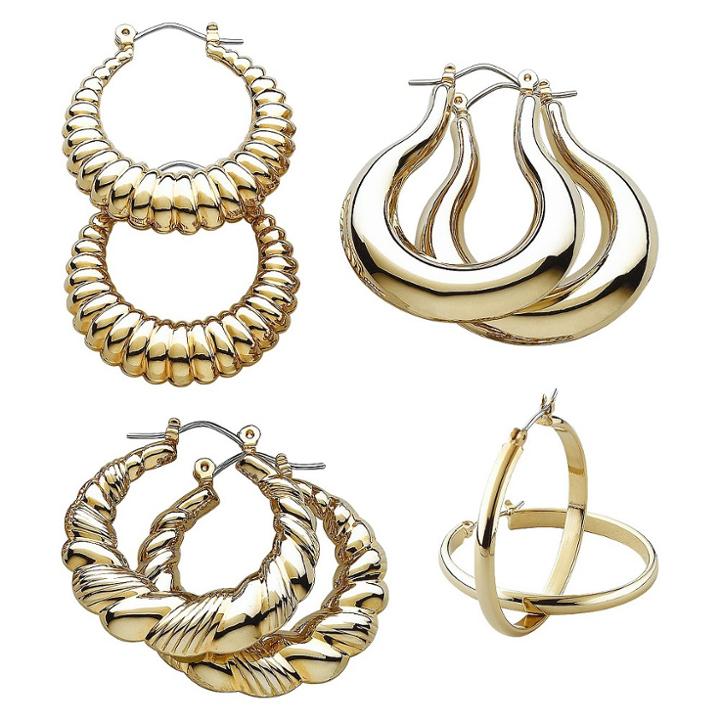 Target 3 Pair Fashion Hoop Earring