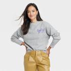 Women's Crewneck Slogan Sweater - A New Day Heather Gray