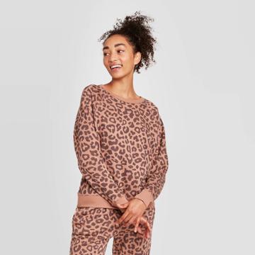 Grayson Threads Women's Leopard Print Sweatshirt - Brown