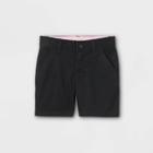 Toddler Girls' Uniform Chino Shorts - Cat & Jack Black