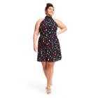 Plus Size Polka Dot Sleeveless Halter Dress - Rixo For Target Black