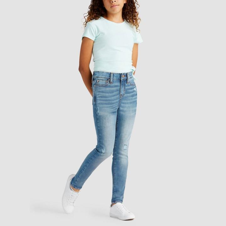 Denizen From Levi's Girls' High-rise Skinny Jeans - Light Wash