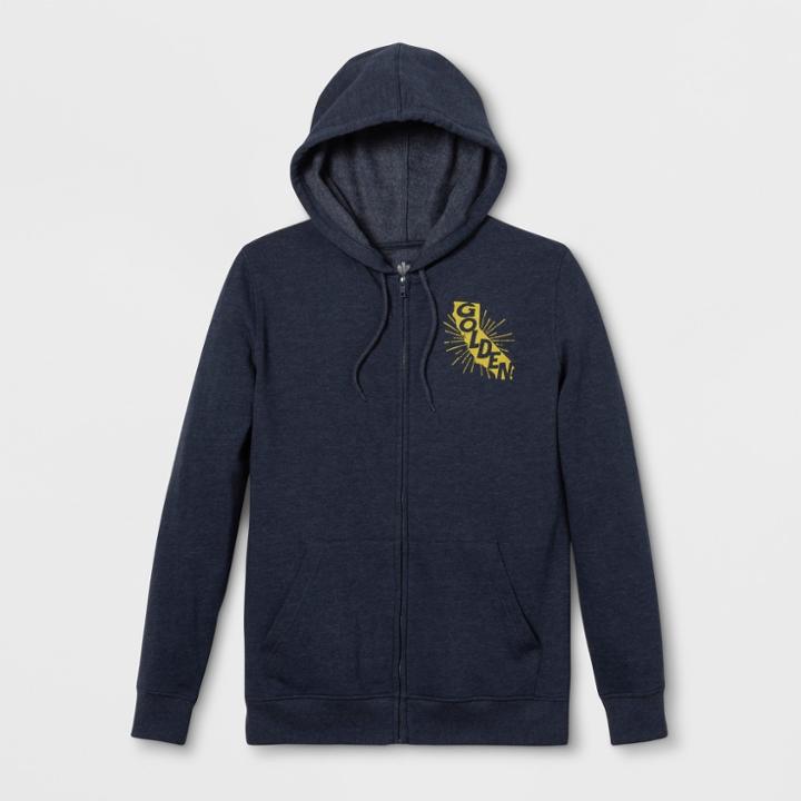 Adult Golden Zip-up Hooded Sweatshirt - Awake Navy S, Adult Unisex, Blue