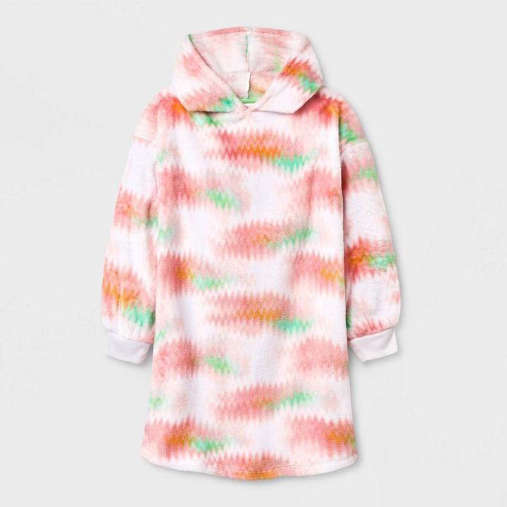 Girls' Oversized Hooded Nightgown - Art Class White