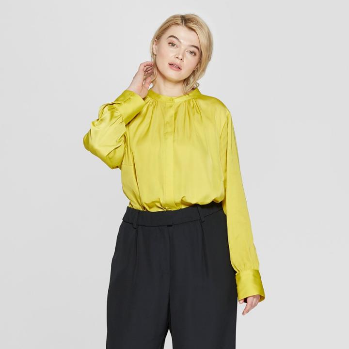 Women's Plus Size Long Sleeve Button-up Blouse - Prologue