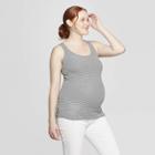 Maternity Striped Scoop Neck Tank Top - Isabel Maternity By Ingrid & Isabel Black & White