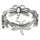 Women's Journee Collection Dragonfly Eternity Band In Sterling Silver -