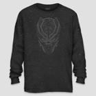 Marvel Boys' Black Panther Long Sleeve Graphic T-shirt - Black/white