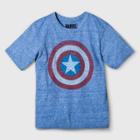 Boys' Captain America Graphic Logo T-shirt, Size: