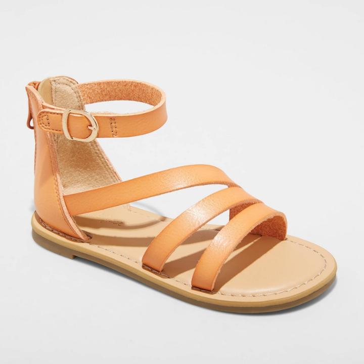 Toddler Girls' Patience Ankle Strap Sandals - Cat & Jack Cognac