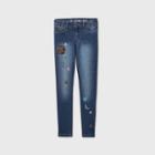Girls' Flip Sequin Space Skinny Jeans - Cat & Jack Dark Wash