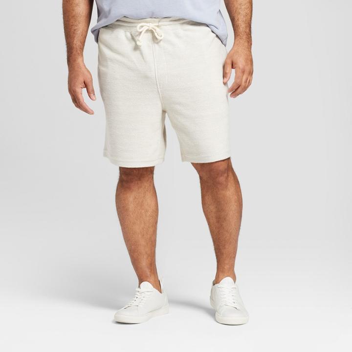 Men's Big & Tall 8.5 Textured Knit Shorts - Goodfellow & Co Cream