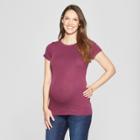 Maternity Short Sleeve Crew Neck T-shirt - Isabel Maternity By Ingrid & Isabel Berry Heather