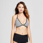 Mossimo Women's Stripe Triangle Bikini Top - Black/white - D/dd Cup -