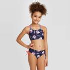 Girls' Americana Unicorn Bikini Swimsuit Set - Cat & Jack Navy
