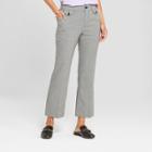 Women's Plaid Kick Flare Pants - A New Day Black/white