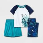 Carter's Just One You Boys' 3pc Space Ship Pajama Set - Green/blue
