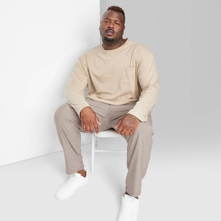 Men's Big & Tall Long Sleeve T-shirt - Original Use Taupe