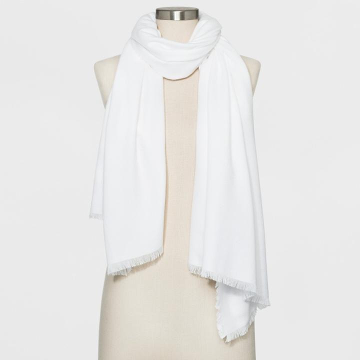 Women's Woven Mid Weight Oblong - A New Day White