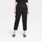 Women's High-rise Tapered Ankle Chino Pants - A New Day Black