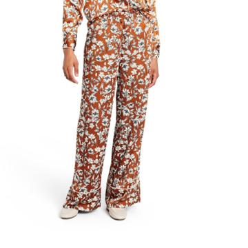 Women's Floral Wide Leg Trousers - La Ligne X Target Brown/white Xxs