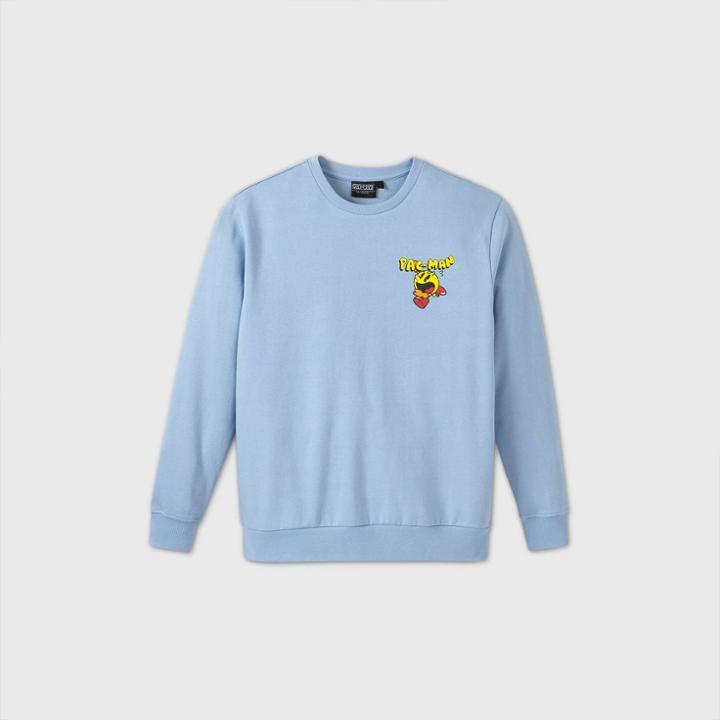 Men's Pac-man Crew Neck Sweatshirt - Blue