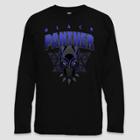 Boys' Marvel Black Panther Long Sleeve Graphic T-shirt - Black