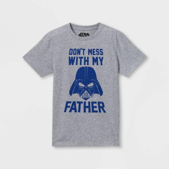 Boys' Star Wars Father's Day Short Sleeve T-shirt - Heather Gray