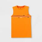 Boys' Sleeveless Striped Graphic T-shirt - All In Motion Orange