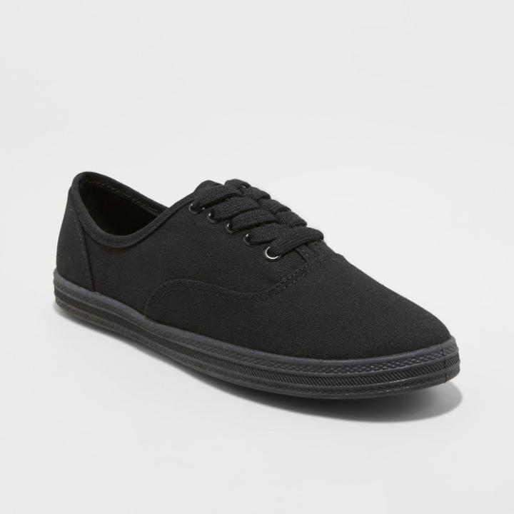 Target Women's Emilee Lace Up Canvas Sneakers - Wild Fable Black