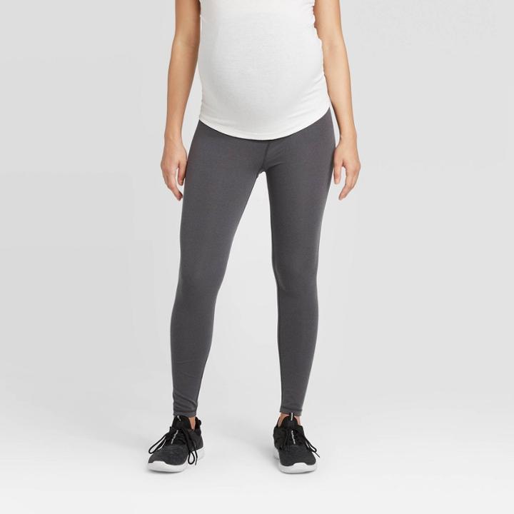 Maternity Crossover Panel Active Leggings - Isabel Maternity By Ingrid & Isabel Gray