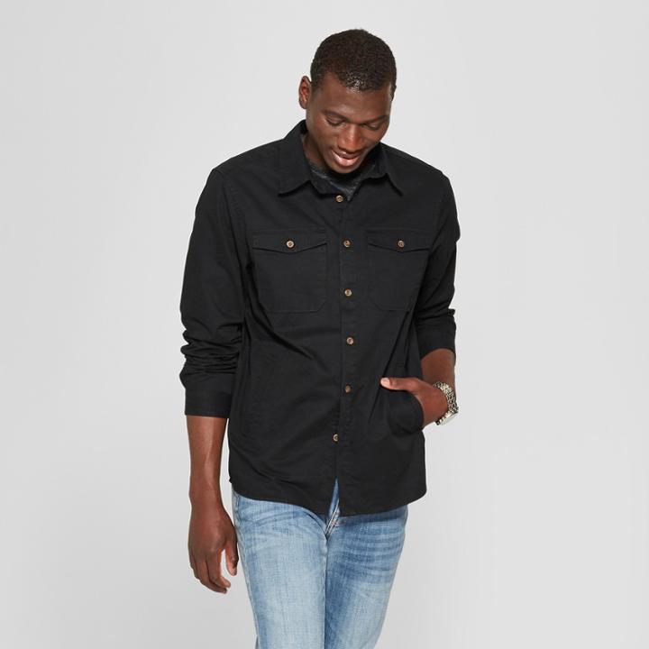 Men's Standard Fit Long Sleeve Fashion Jacket - Goodfellow & Co Black