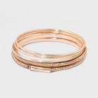 Multi Row Textured Bangle Bracelet 5ct - A New Day Rose Gold