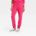 Women's Mid-rise French Terry Jogger Pants - Universal Thread Pink