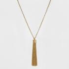 Target Women's Chain Tassel Necklace - A New Day Gold