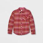 Girls' Woven Button-down Shirt - Cat & Jack Burgundy