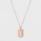 Sterling Silver Initial L Cubic Zirconia Necklace - A New Day Rose Gold, Size: Large, Rose Gold -