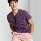 Men's Regular Fit Short Sleeve Crewneck T-shirt - Original Use Purple