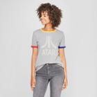 Junk Food Women's Atari Short Sleeve Ringer Graphic T-shirt - Heather Gray