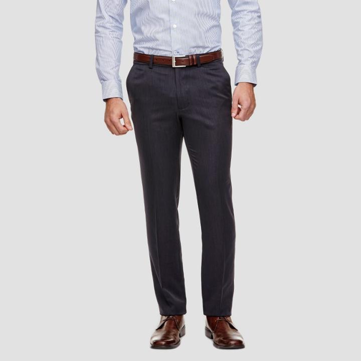 Haggar H26 - Men's Big & Tall Performance Slim Fit Pants Navy (blue) 38x39,