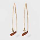 Semi-precious Goldstone Nugget Wire Drop Earrings - Universal Thread Gold, Women's