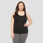Women's Plus Size Slim Fit Basic Tank Top - Ava & Viv - Black 1x, Women's,