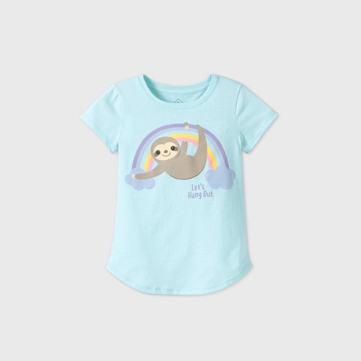 Girls' L.o.l. Vintage Sloth Short Sleeve Graphic T-shirt - Blue