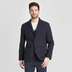 Men's Striped Standard Fit Seersucker Kenwood Blazer - Goodfellow & Co Navy S, Men's, Size: